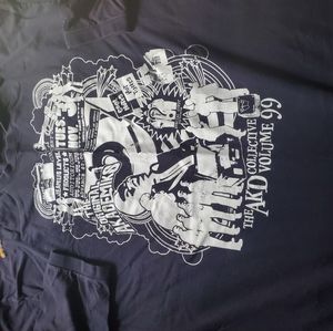 An Akademiks dark blue long sleeved shirt